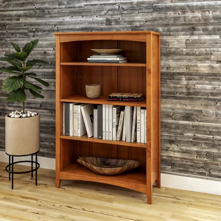 Colton – Elegant Natural Wood Bookcase