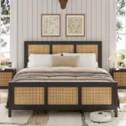 Picture of Alba Modern Woven Natural Wood Bed