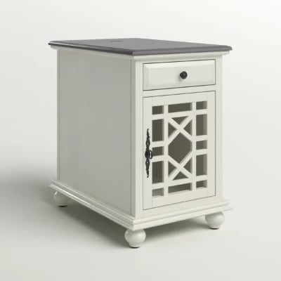 Picture of Ahmara Side table natural wood with storage