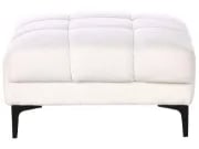 Nuvia Bouclé Ottoman – Modern Design with Natural Wood Frame and Metal Legs