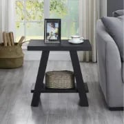 Picture of Aveline Side Table – Natural Wood with Shelf