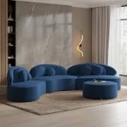 Picture of Rotana Curved Floor Sectional Sofa – Artistic 3-Piece Design