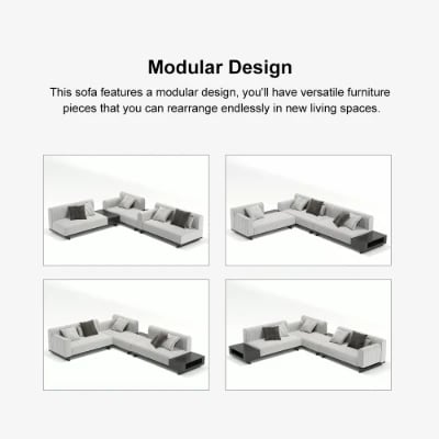 Picture of Cavallo L-Shaped Sectional – Natural Wood