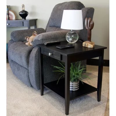 Picture of Aidan Natural wood side table - One drawer