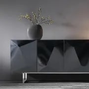 Picture of Venela Modern Sideboard Natural wood with Metal legs