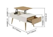 Picture of Mocito Lift-Top Coffee Table – Natural Wood with Storage Drawer