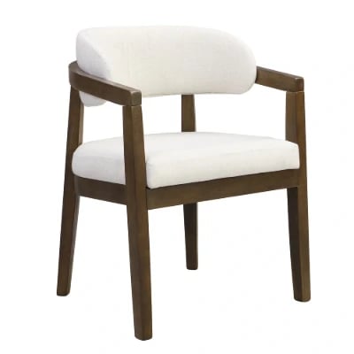 Noraya Dining Set – Natural Wood with Upholstered Chairs