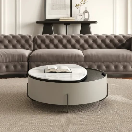 Picture of Mavero Natural Wood  Marble Lift Coffee Table – Smart Design