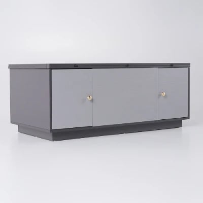 Nerio – Modern TV Unit Set made of Natural Wood with Extendable Design and Multi-Functional Coffee Table