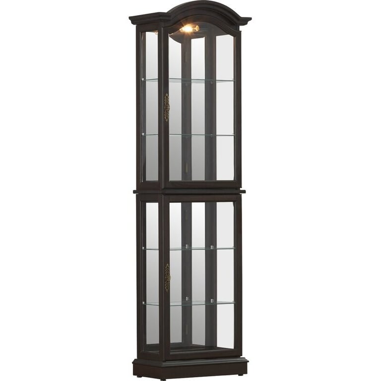 Ping Display Cabinet with Lighting – Natural Wood