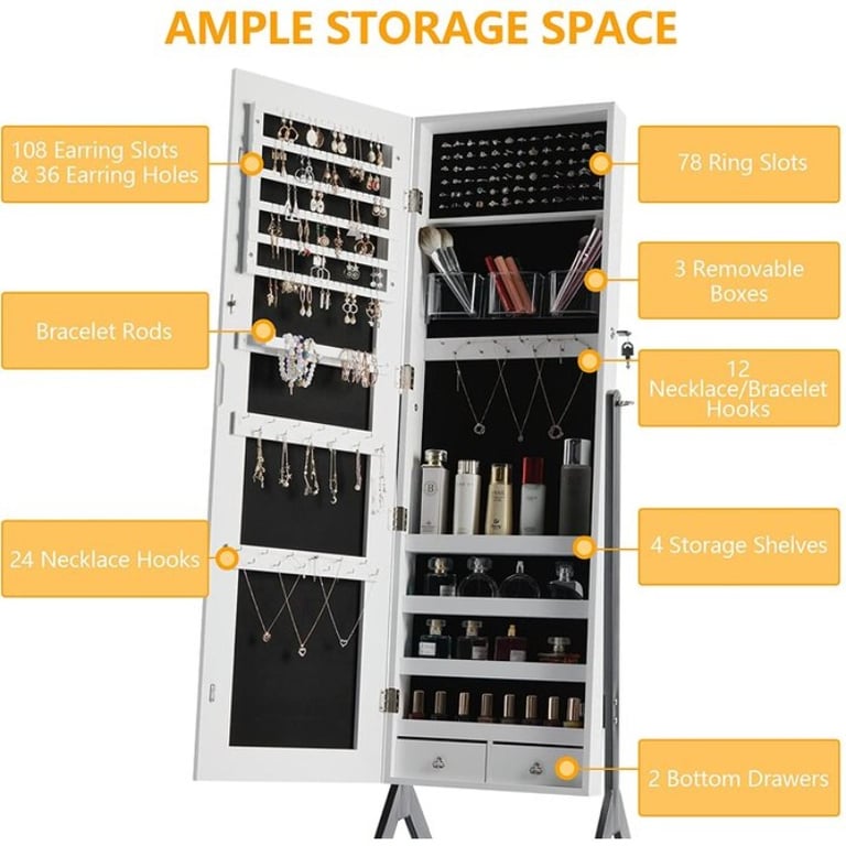 صورة تاوليكس خزانة مجوهرات بمرآة - متحركة
