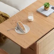 Picture of Perla Coffee Table – Natural Wood & Rattan with Storage Drawers