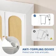 Picture of Pajero Modern wardrobe Natural wood with Rattan