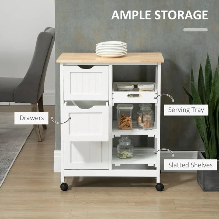 Kulinos Small Kitchen Island with Wheels