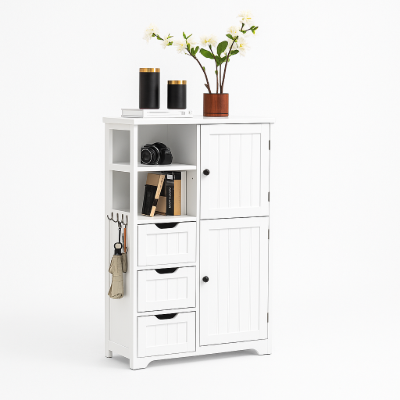 صورة خزانة حمام خشب طبيعي  -سيلا