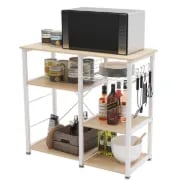 Slushy Rolling Kitchen Island with Metal Frame