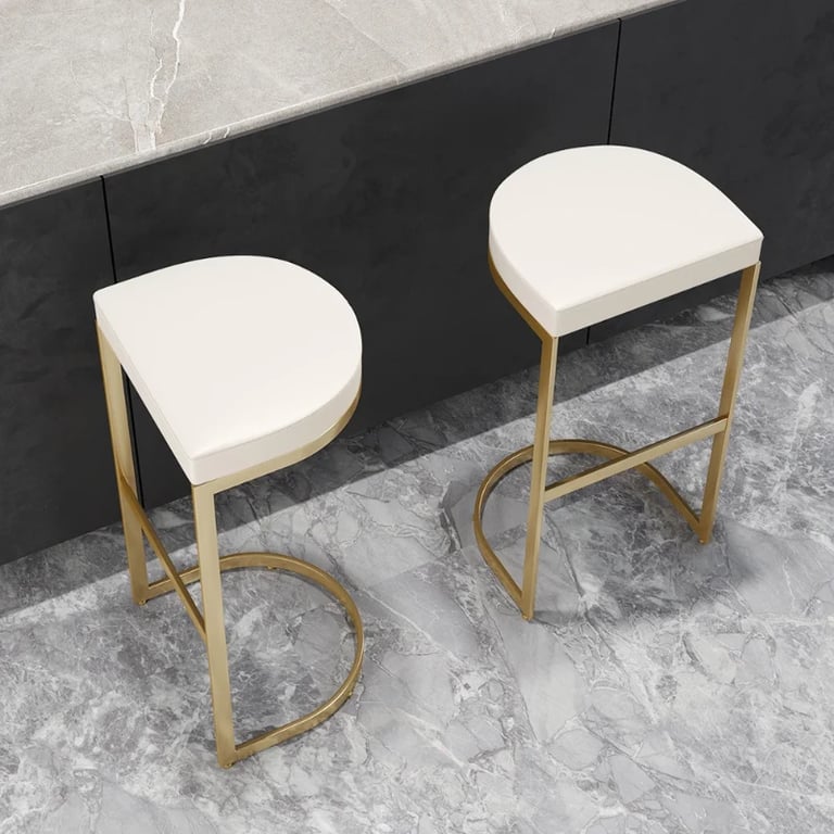Aurélie Modern Bar Stool –  with Golden Base