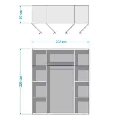 Picture of Landvetter door wardrobe with Mirror