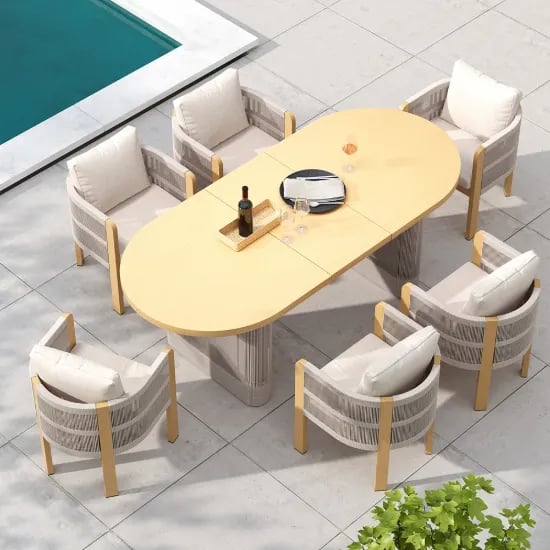 Picture of Veridian outdoor dining set – Natural Wood