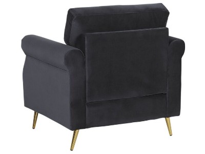 Daroa Modern Armchair – Natural Wood with Stainless Steel Legs