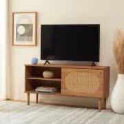Picture of Ovalo Woven Door TV Stand – Natural Wood