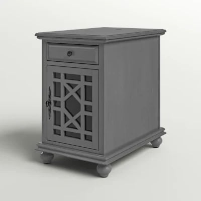 Picture of Ahmara Side table natural wood with storage