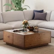 Picture of Bella Natural Wood Coffee Table - 4 drawers