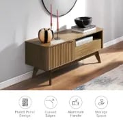 Lunaro – Elegant Modern TV Unit – Natural Wood