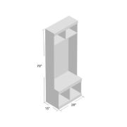 Aminda  Hall Tree with Bench and Shoe Storage