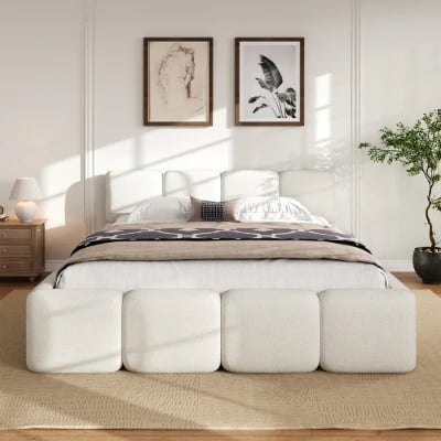 Blocca – Upholstered Bed with Low-Profile Design