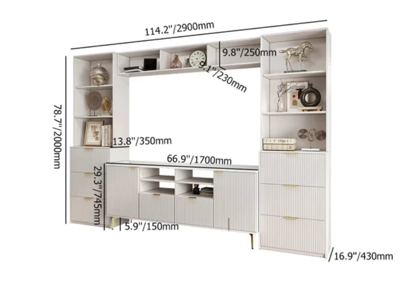Picture of Macaron Multi-Use TV Unit – Storage & Bookshelf Option
