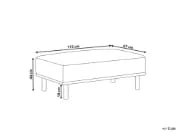 Lirio Rectangular Ottoman – Soft Upholstery with Wooden Legs