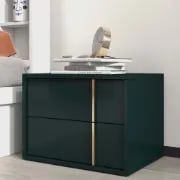 صورة طاولة غرفة نوم خشب طبيعي مع 2 درج - كرامزي