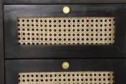 Kavira – Natural wood & Rattan 2-Drawer Bedside Table