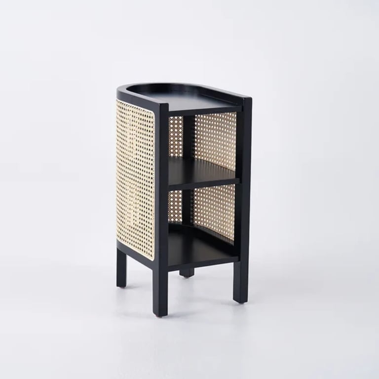 Picture of Klay Rattan Nightstand with natural wood