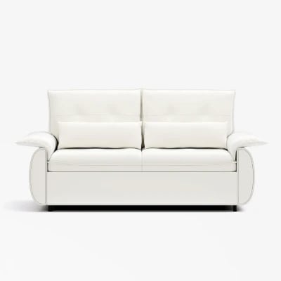 Velin Convertible Sofa Bed – Padded Arms with Natural Wood Frame