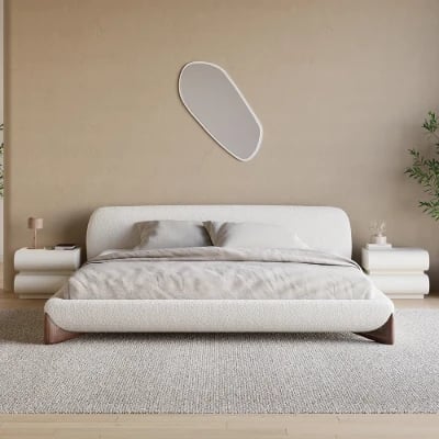 Humply – Curved Drawer Nightstand in Natural Wood