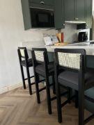 Picture of Rivano -Rattan Bar Dining Chair -Black Natural Wood Frame