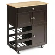 Asac Rolling Kitchen Island with Storage