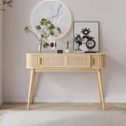Elara Console Table – Natural Wood