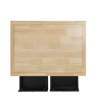 Diwai Rolling Kitchen Cart with Solid Wood Top