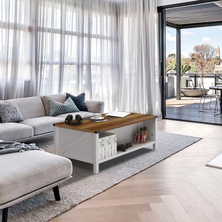 Learoy 4 Legs Coffee Table With Storage 