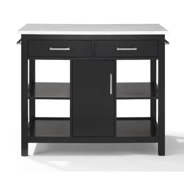 Flury Small Kitchen Island with storage