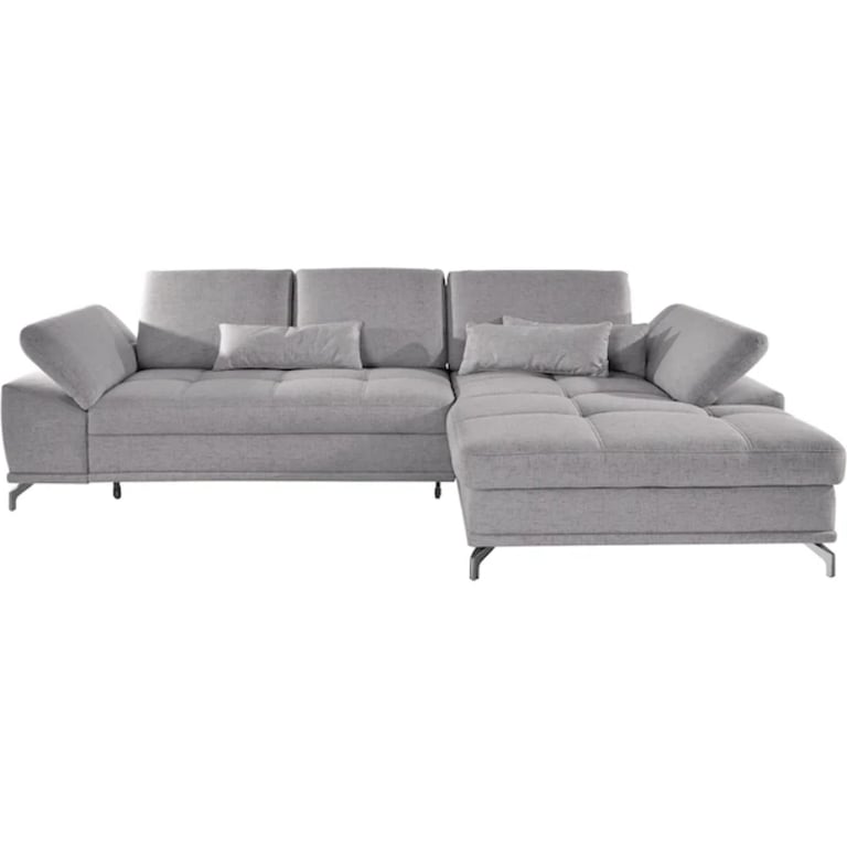 Picture of Bianco Modern L-Shaped Sectional – Natural Wood Base