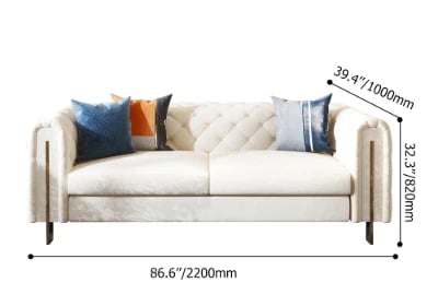 Évianne – Sofa & Armchair Set with Elegant Gold Accents