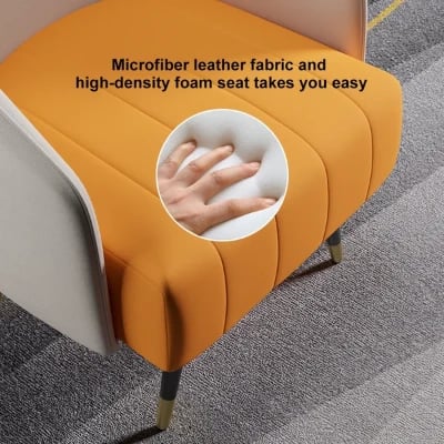 Picture of Saphira Modern Accent Chair – Leather with Stainless Steel Legs