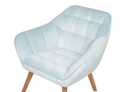 صورة كرسي ميلو بحواف مستديرة – تنجيد ناعم وأرجل خشبية