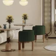 صورة كرسي أرلين العصري – مصنوع من الخشب الطبيعي  واستيل مقاوم للصدأ