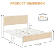 Picture of Elora Modern Natural Wood Bed