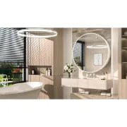 Picture of Streamlined round medicine cabinet Majiro